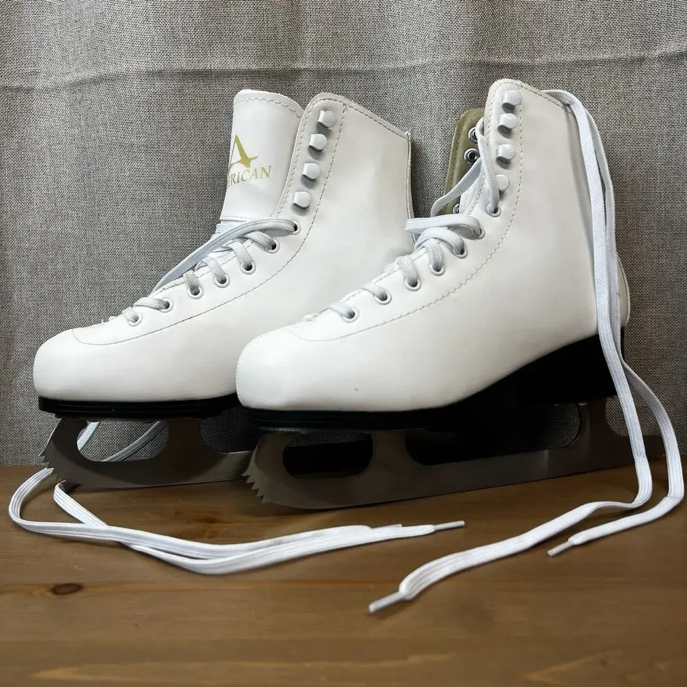 American Athletic Tricot-lined Women's Ice Skates Sz 6 Lightly Used EU 36-37
